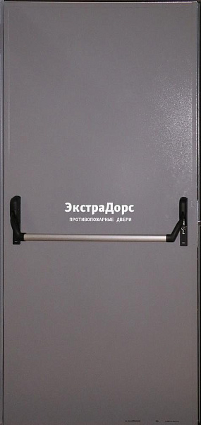 Глухая противопожарная дверь серая с антипаникой в Серпухове  купить