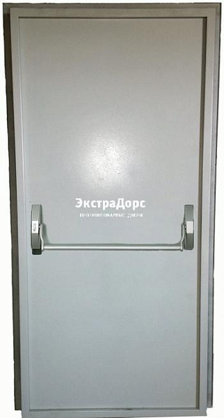 Входная противопожарная дверь металлическая утепленная металлическая глухая белая с антипаникой в Серпухове  купить