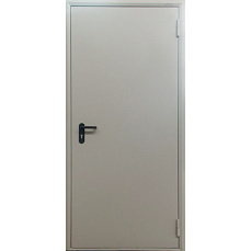 Огнеупорная дверь в квартиру серая с порошковым напылением