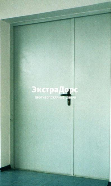 Противопожарная дверь двупольная белая без порога в Серпухове  купить